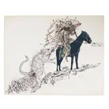 Kim Jones, Looking Back at the Rat Piece, circa 1980, ink and printed paper collage on paper