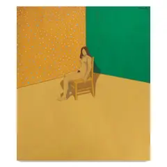 James Strombotne, Seated Woman in Corner, circa 1970, oil on canvas