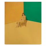 James Strombotne, Seated Woman in Corner, circa 1970, oil on canvas