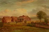 Harvey O. Young, Ranch House, oil on canvas