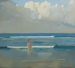 Arthur Frank Mathews, The Spirit of Youth Emerging from the Surf, circa 1910, oil on canvas