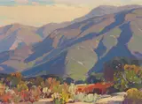 Hanson Puthuff, Green Verdugos, oil on board