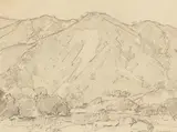 Edgar Alwin Payne, Southern California Hills, pencil on paper