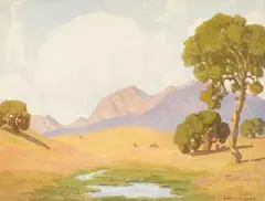 Charles L. A. Smith, California Landscape, watercolor on paper