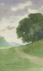 Mary DeNeale Morgan, Vanishing Path, watercolor on paper