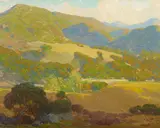 Hanson Puthuff, Lengthening Shadows, oil on canvas