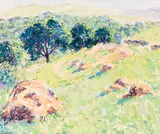 William Clapp, Bright Spring Day, oil on Masonite
