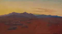 Ferdinand Burgdorff, Desert Scene, oil on canvas
