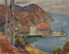 Ejnar Hansen, Avalon Bay, oil on Masonite