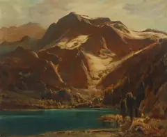Long Lake, Toward Evening, High Sierras by Paul Lauritz, oil on canvas, sold Feb 2023