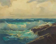 Frank Harmon Myers, Marine Melody, oil on canvas laid to Masonite