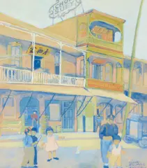 A View of Old Chinatown by Elsie Palmer Payne, gouache on paper, sold Feb 2023
