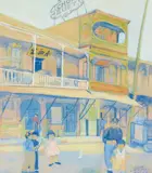 Elsie Palmer Payne, A View of Old Chinatown, gouache on paper
