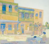 Elsie Palmer Payne, Old Chinatown, Los Angeles, gouache on paper