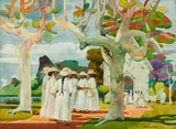 Millard Sheets, Church Morning, Moorea