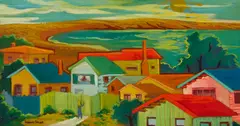 Dorothy Sklar, Malibu Sun, oil on canvas