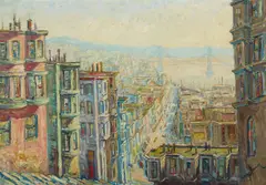 Werner Seeholzer, North Beach, San Francisco, 1958, oil on canvas