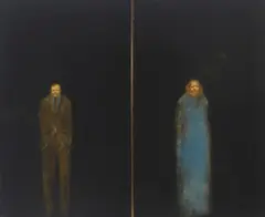 John Paul Jones, Man-Woman, Diptych, 1964, oil on canvas