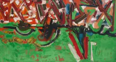 Ralph Du Casse, Abstract, 1958, oil on canvas