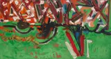 Ralph Du Casse, Abstract, 1958, oil on canvas