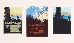 Harold von Schmidt, Lake Tahoe, High Sierra Mountains (a group of three advertising studies)