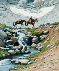 Roy Kerswill, High in the Wind Rivers, oil on canvas