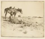 Edward Borein, Hopi Boys (Hopi Shepherds) (Galvin 187), 1925, Etching on laid paper, the first (of two) states