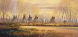 Charles H. Pabst, Peaceful Encampment, oil on canvas