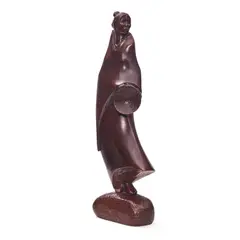 Bob Boomer, Standing Woman with Basket, bronze with brown patina