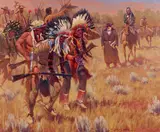 Gary Carter, Dance in the Black Robe, oil on canvas