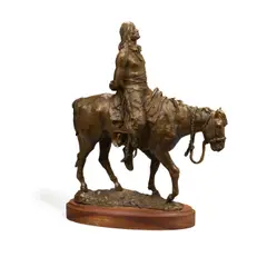 Herb Mignery, Undaunted Dignity, bronze with golden brown patina
