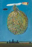 Arthur Okamura, Bird Spaces, oil on canvas