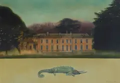 Renata Zerner, Untitled (Reptile House), oil on canvas
