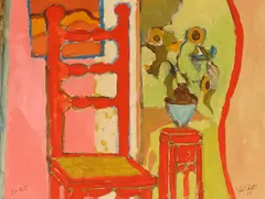 Tom Van Sant, Untitled (Interior Scene), acrylic on board