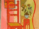 Tom Van Sant, Untitled (Interior Scene), acrylic on board