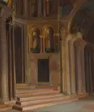 Charles Lebayle, Eglise de St. Marc, Venice, oil on canvas