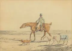 Henry Thomas Alken, Return from the Hunt, watercolor and pencil on wove paper
