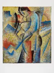 Jessica Rice, Lovers on Atlas Olas, acrylic and lithograph on wove paper