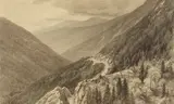John Ross Key, Mountain Road, charcoal on paper