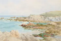 William Lees Judson, Laguna Coast, watercolor on paper