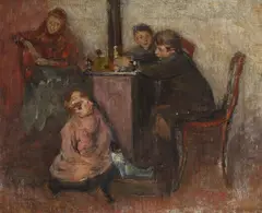 Joseph Raphael, Children in the Studio, oil on canvas