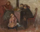 Joseph Raphael, Children in the Studio, oil on canvas