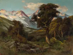 Manuel Valencia, Sierra Landscape, oil on canvas