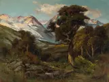 Manuel Valencia, Sierra Landscape, oil on canvas