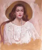 Alson S. Clark, Portrait of a Woman in a Hat