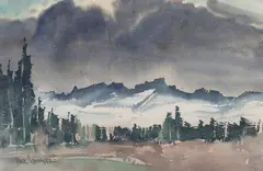 Paul Lauritz, Sierras, watercolor on paper