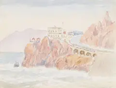 Reynolds Beal, The Cliff House, watercolor and pencil on paper