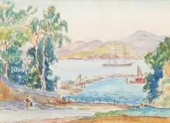Reynolds Beal, San Francisco Bay, watercolor on paper