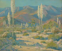 Thorwald Probst, Desert in Bloom, oil on Masonite