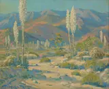 Thorwald Probst, Desert in Bloom, oil on Masonite